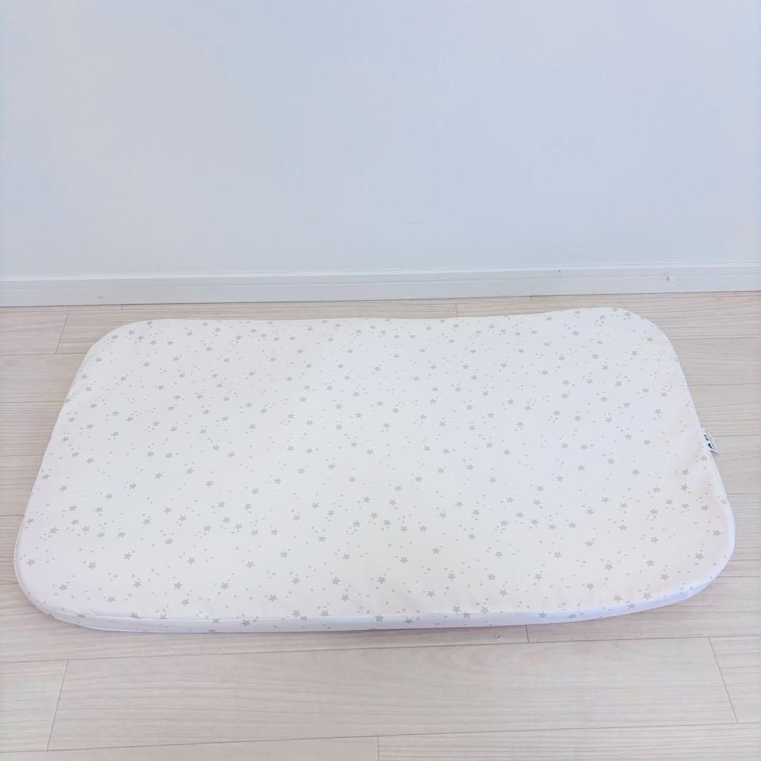 【美品】HZDMJ ベビーベッド　ベージュ　折り畳み 添い寝　ベッド