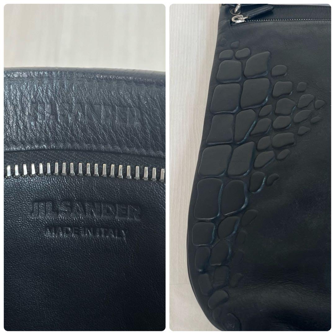 【希少】JIL SANDER　ショルダー バッグ　ラフ シモンズ期　立体エンボス
