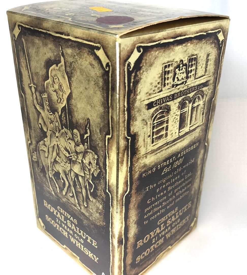 ★古酒★希少！スコッチウイスキー/ロイヤルサルート21年 赤陶器ボトル箱付