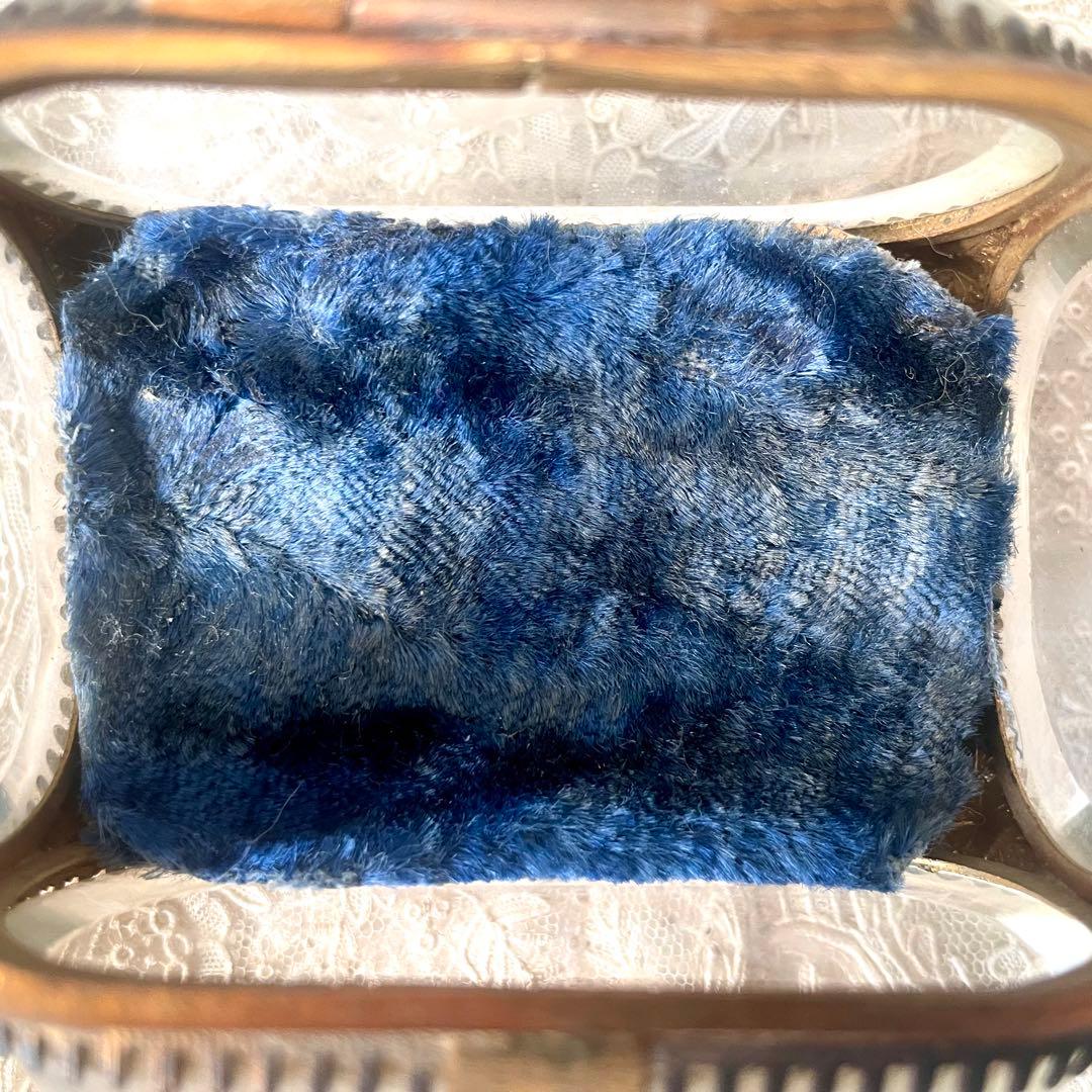 ベベルガラスジュエリーボックス　アクセサリーケース　フランスアンティーク