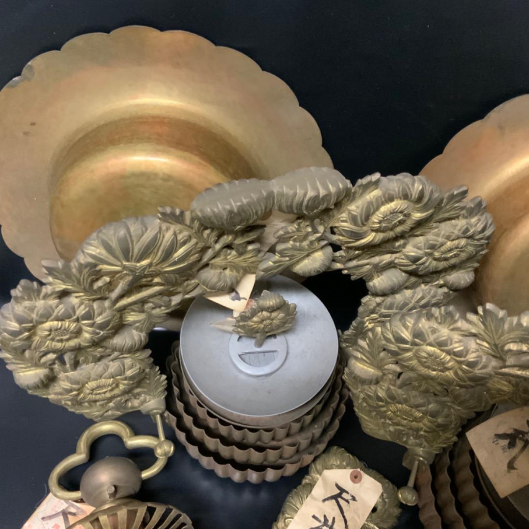 極上・菊輪灯・浄土真宗・本堂用・京仏具・仏像・宣徳・銅鑼・妙鉢・煎茶道具