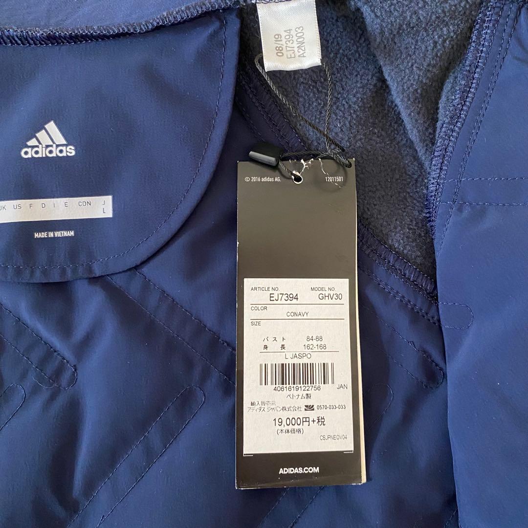 【新品】アディダス ネイビー 一部中綿 レディース L ゴルフウェアadidas