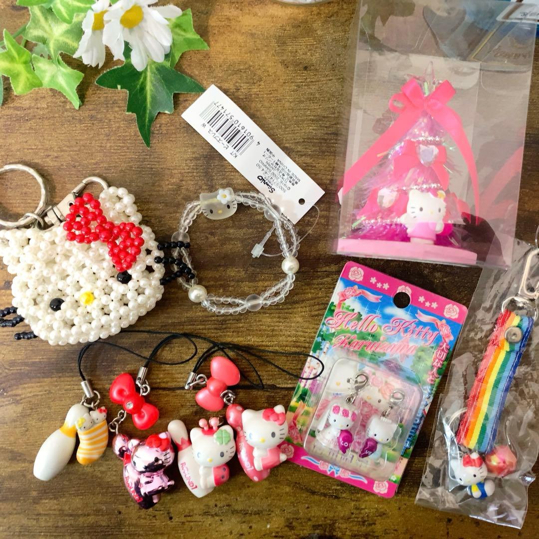 た*ぽ様 ☆激レア☆ ハローキティ ビーズポーチ　ブレスレット　ストラップ等　9