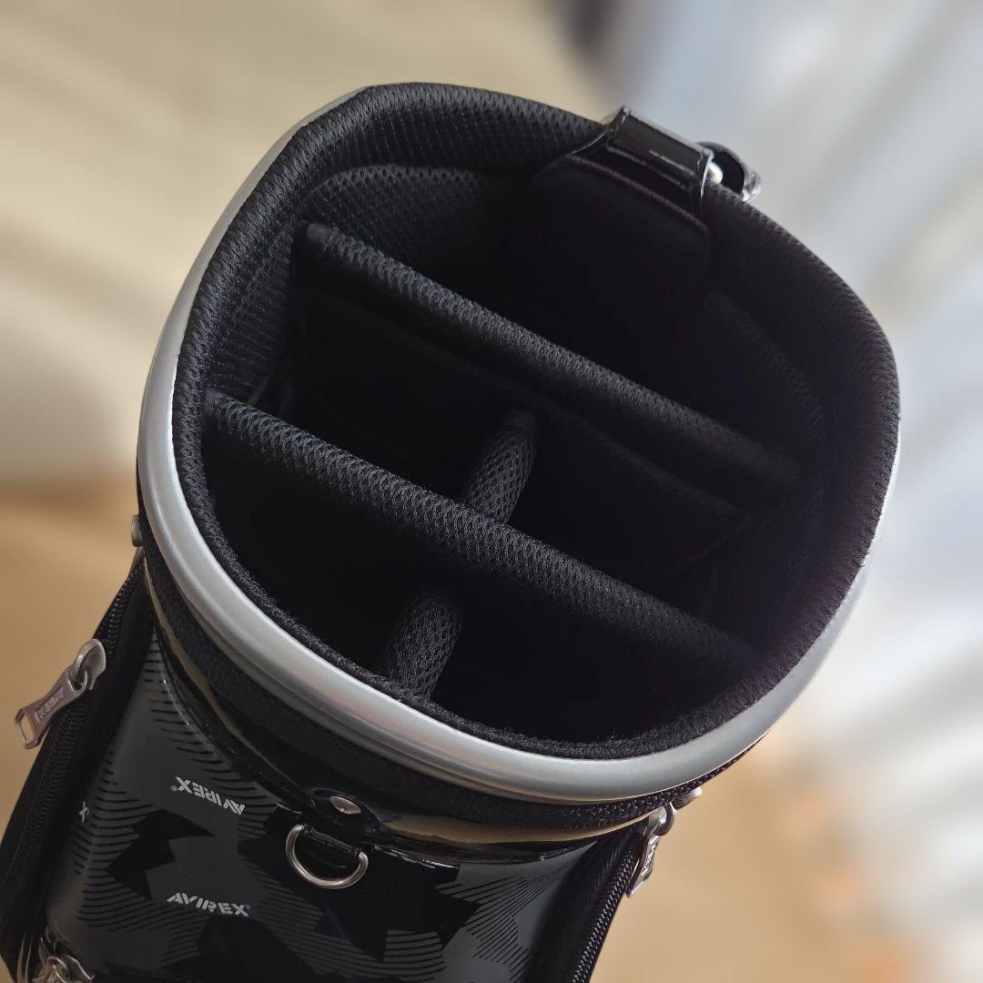 【完売品】アヴィレックス キャディバッグ ブラック ヘッドカバー セット