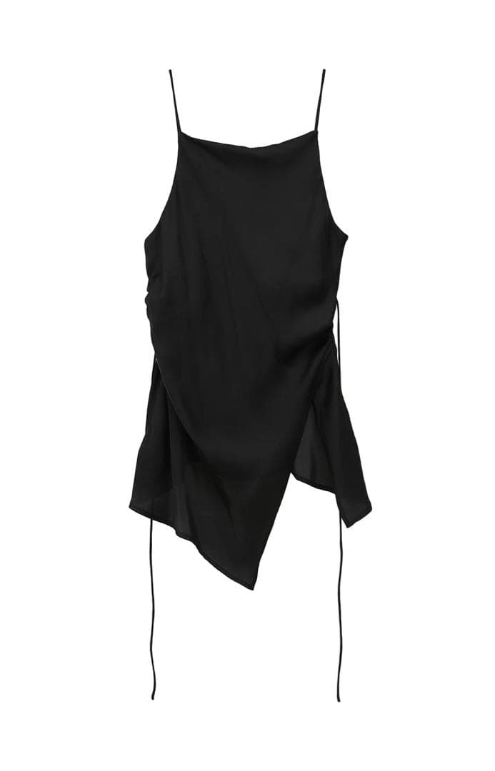 【美品】clane DRAPE SATIN CAMISOLE TOPS サイズ1