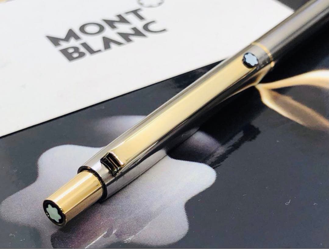 モンブラン　価値あるレア銘品総チタニウム張り★Sライン・チタン＆ゴールドプレート
