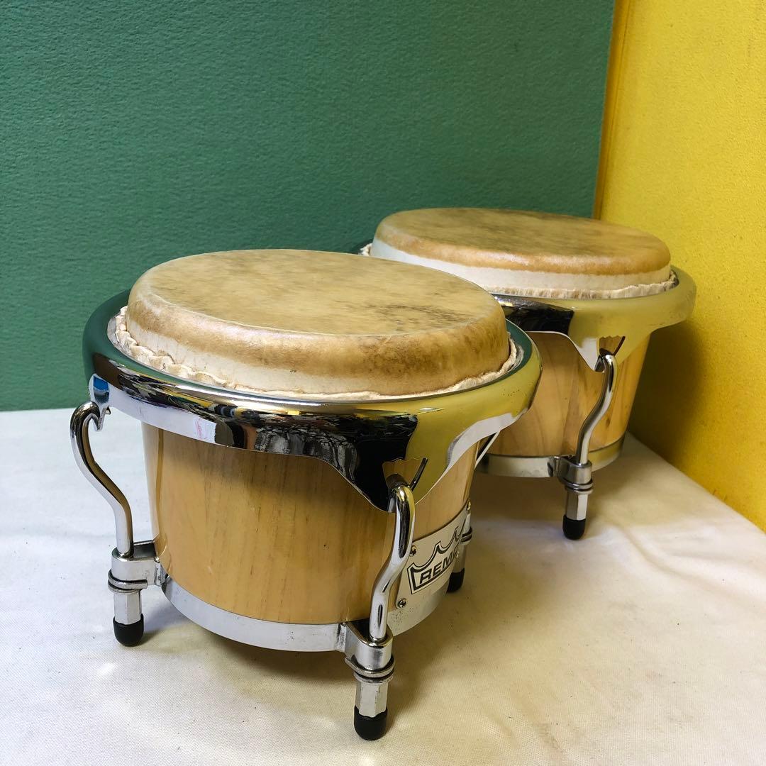 か77● 【中古】REMO / CROWN BONGO ケース付き(pearl)