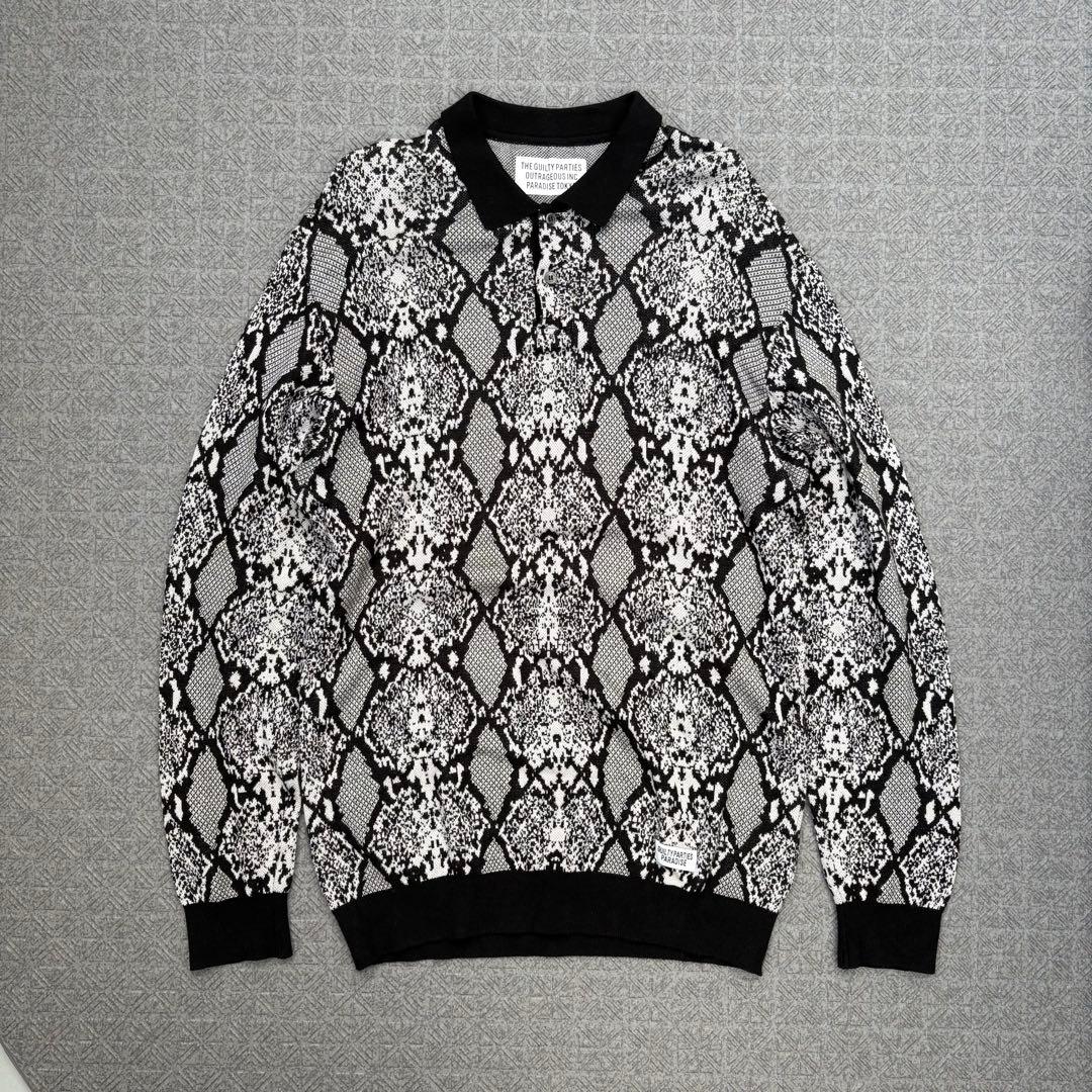 wacko maria ニットポロ 長袖 パイソン supreme wtaps