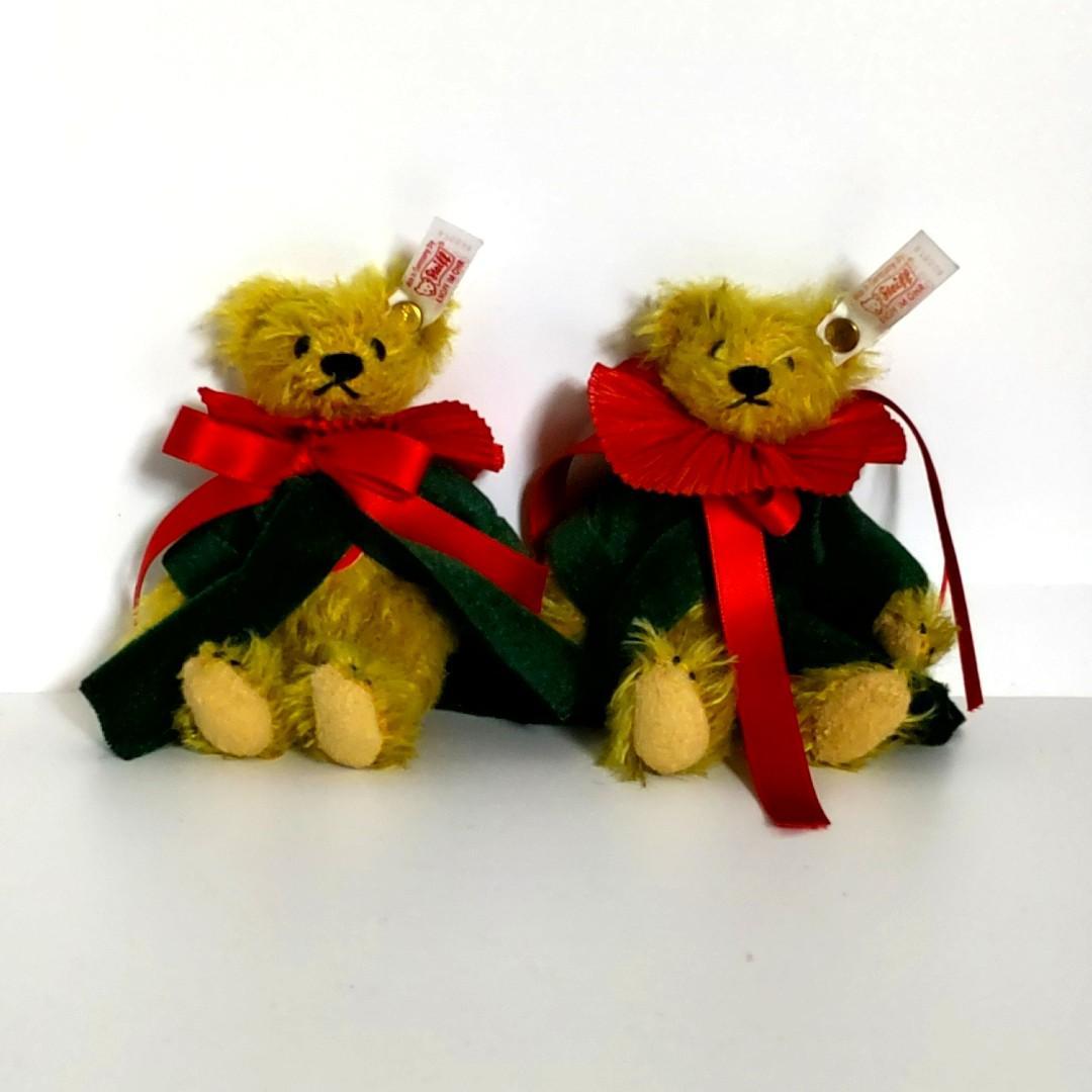 Steiff　シュタイフ　クリスマス　オーナメント　テディベア　2体セット
