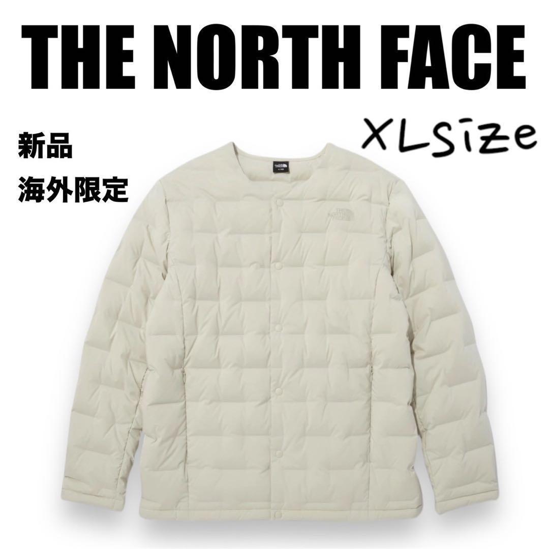 新品⭐️ノースフェイス　チューブダウンカーディガン　ベージュXL 韓国限定