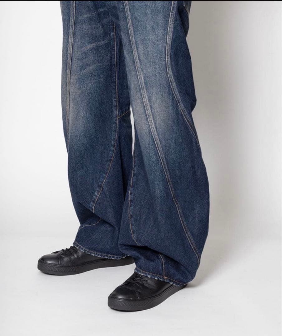 パンツ KHOKI 3D cutting denim pants size 1