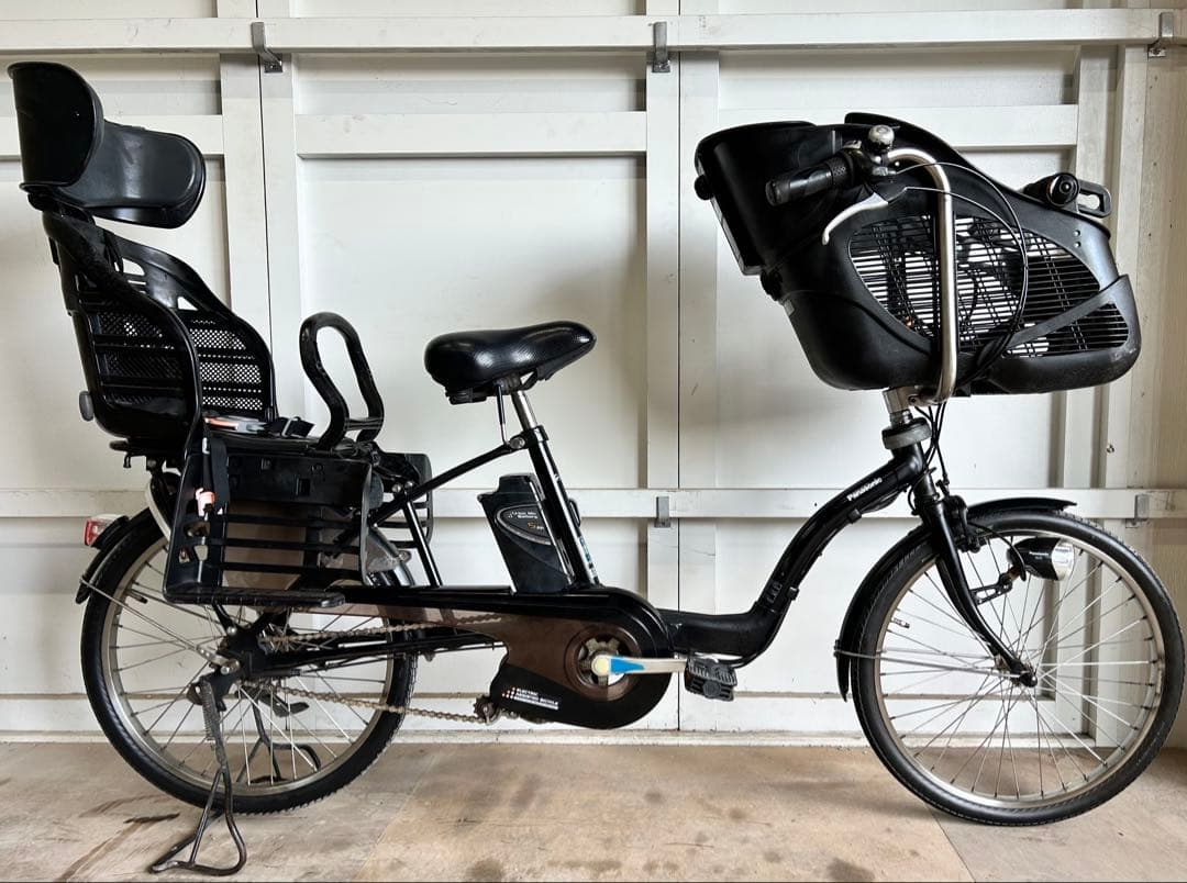 Panasonic 電動アシスト自転車 前後チャイルドシート付き ブラック