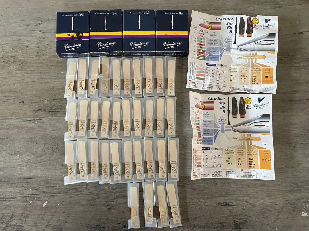 Vandoren バンドレン クラリネット リード まとめ売り 強度3〜3½