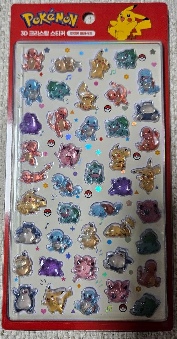 韓国限定 ポケモン ポケピース ステッカー ８枚セット