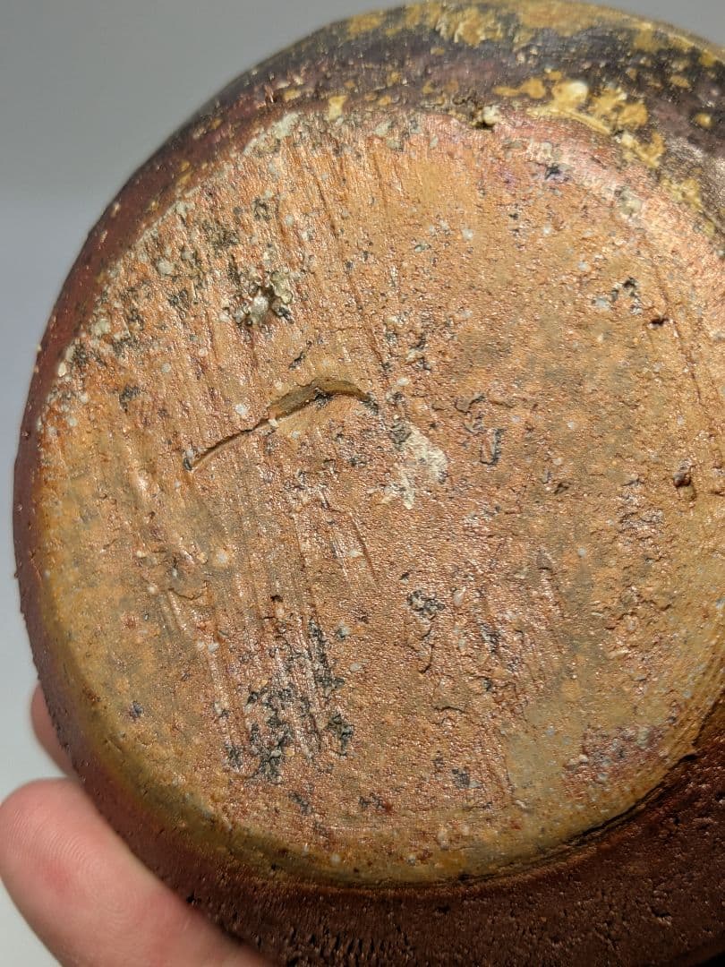 人間国宝 藤原雄 備前焼 掛花入 合箱栞 花器 フラワーベース 花瓶 花生 抹茶