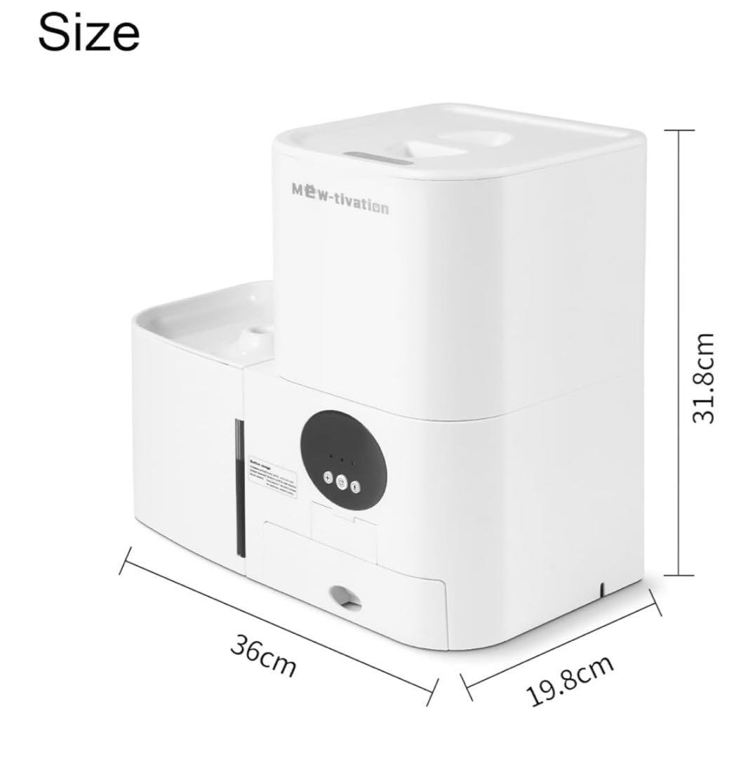給水一体型 自動給餌機 中小型犬、猫 給水機 スマホ遠隔操作 録音機能付き