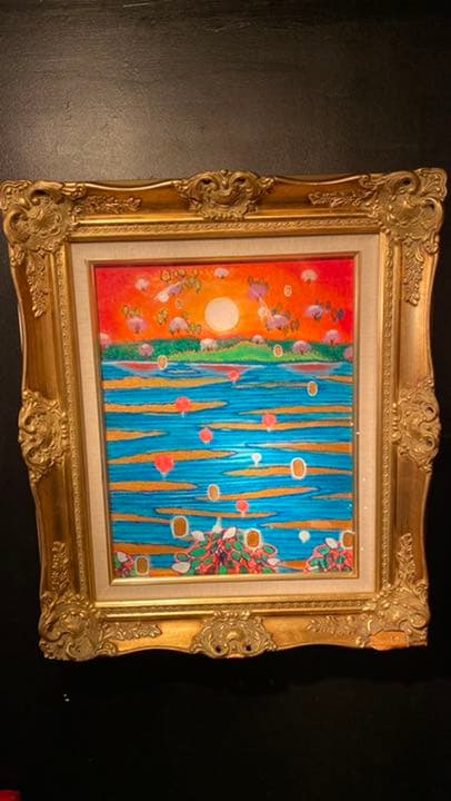 【アクリル画】 商品名 「小判伝説11」　額付き6号