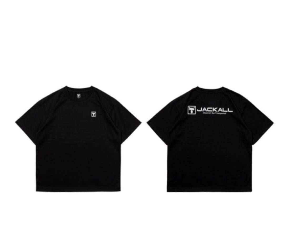 【完売希少品】ジャッカル バックロゴTシャツ！Lサイズ　JACKALL 黒