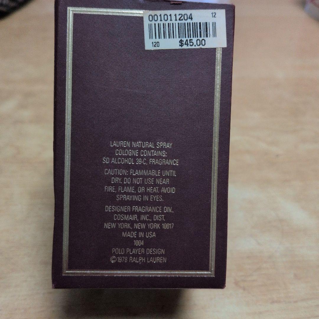 【Ralph Lauren Lauren 】ナチュラルスプレーコロン 118mL