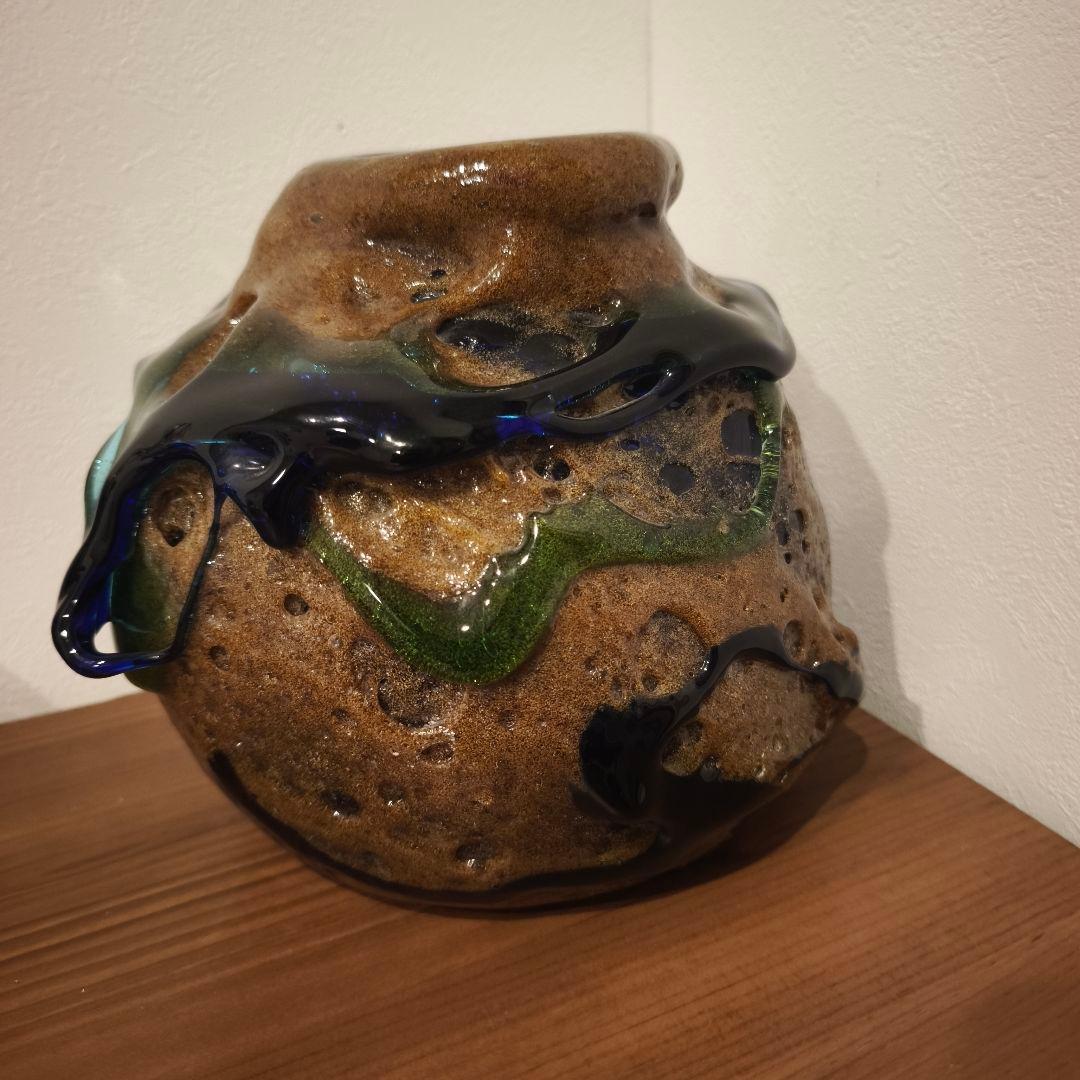 値下げ対応専用品　現代の名工　稲嶺盛吉　琉球ガラス 花瓶