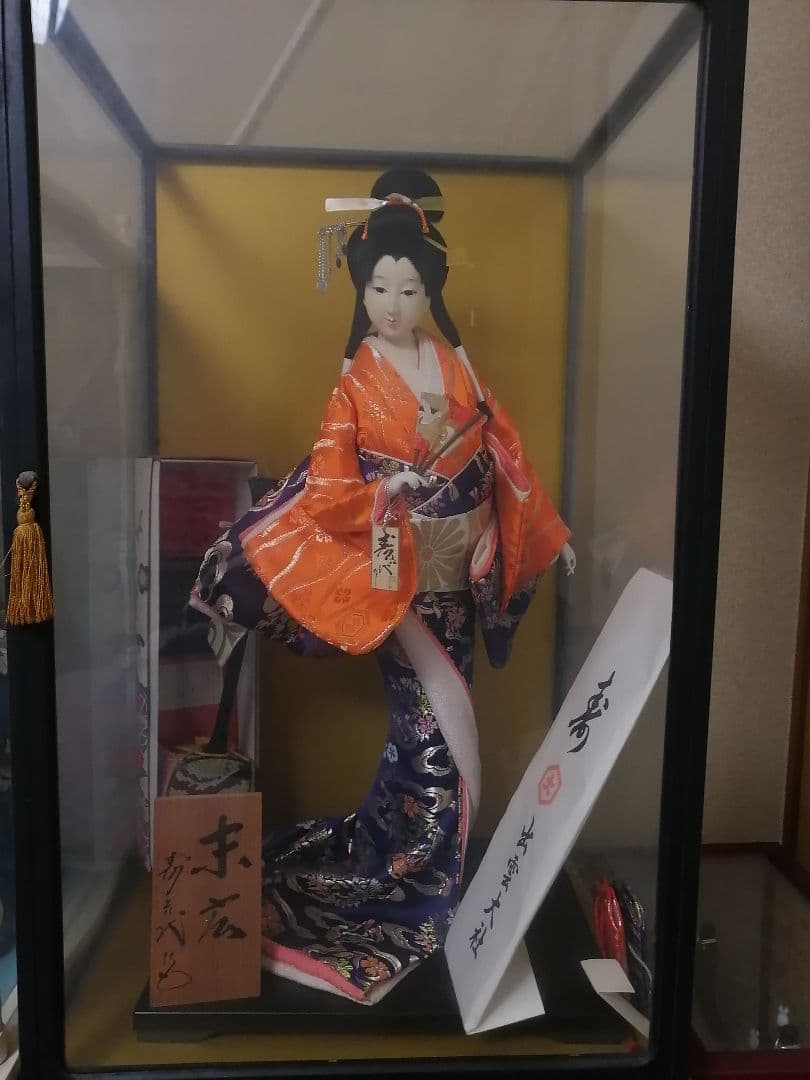 日本人形 尾山人形 芸者 芸姑 芸妓 末広 寿喜代作