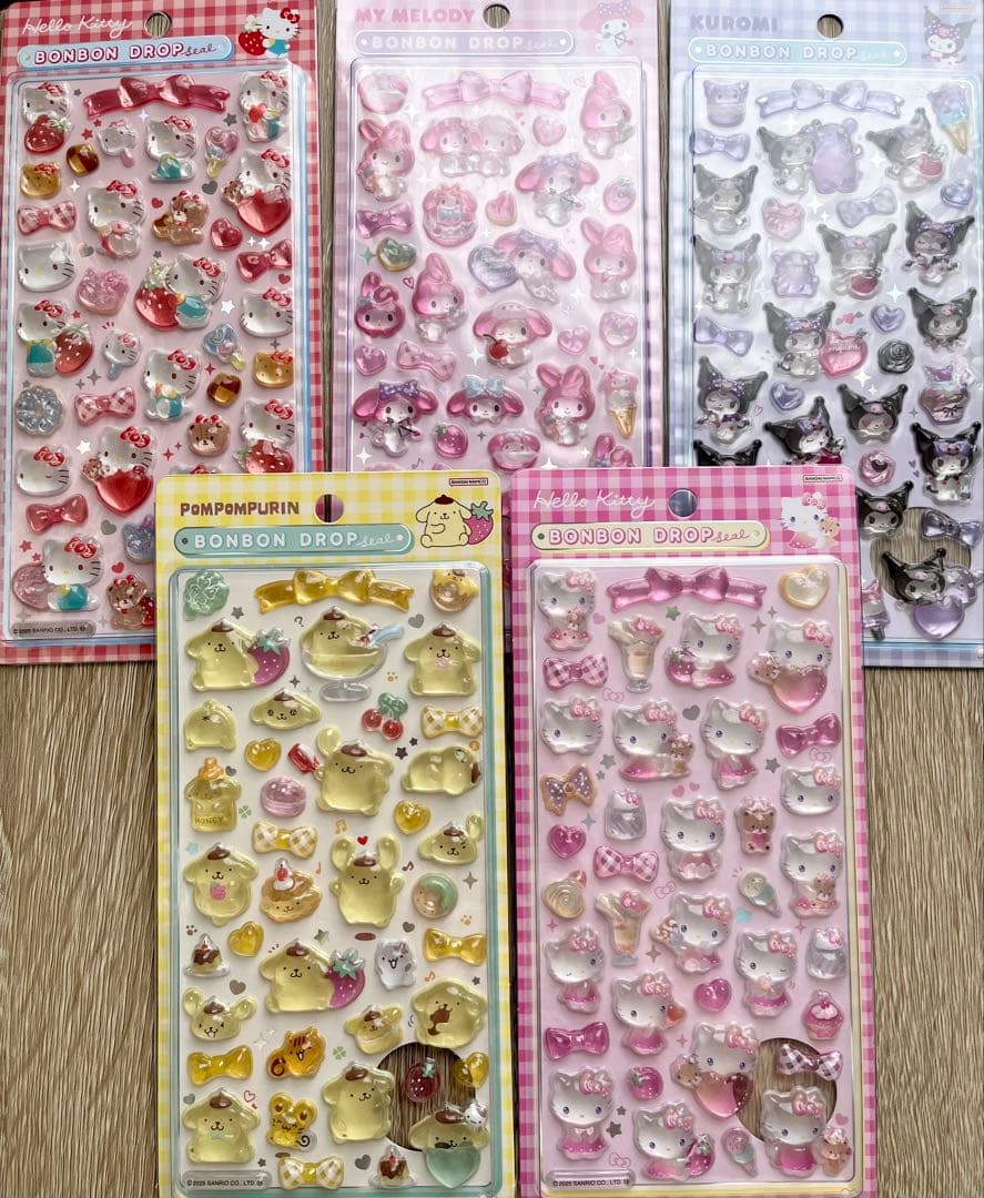【正規品】ボンボンドロップシール　サンリオ　第二弾　5種
