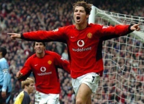 【激レア】マンU クリロナ 03/04 ユニフォーム Mサイズ