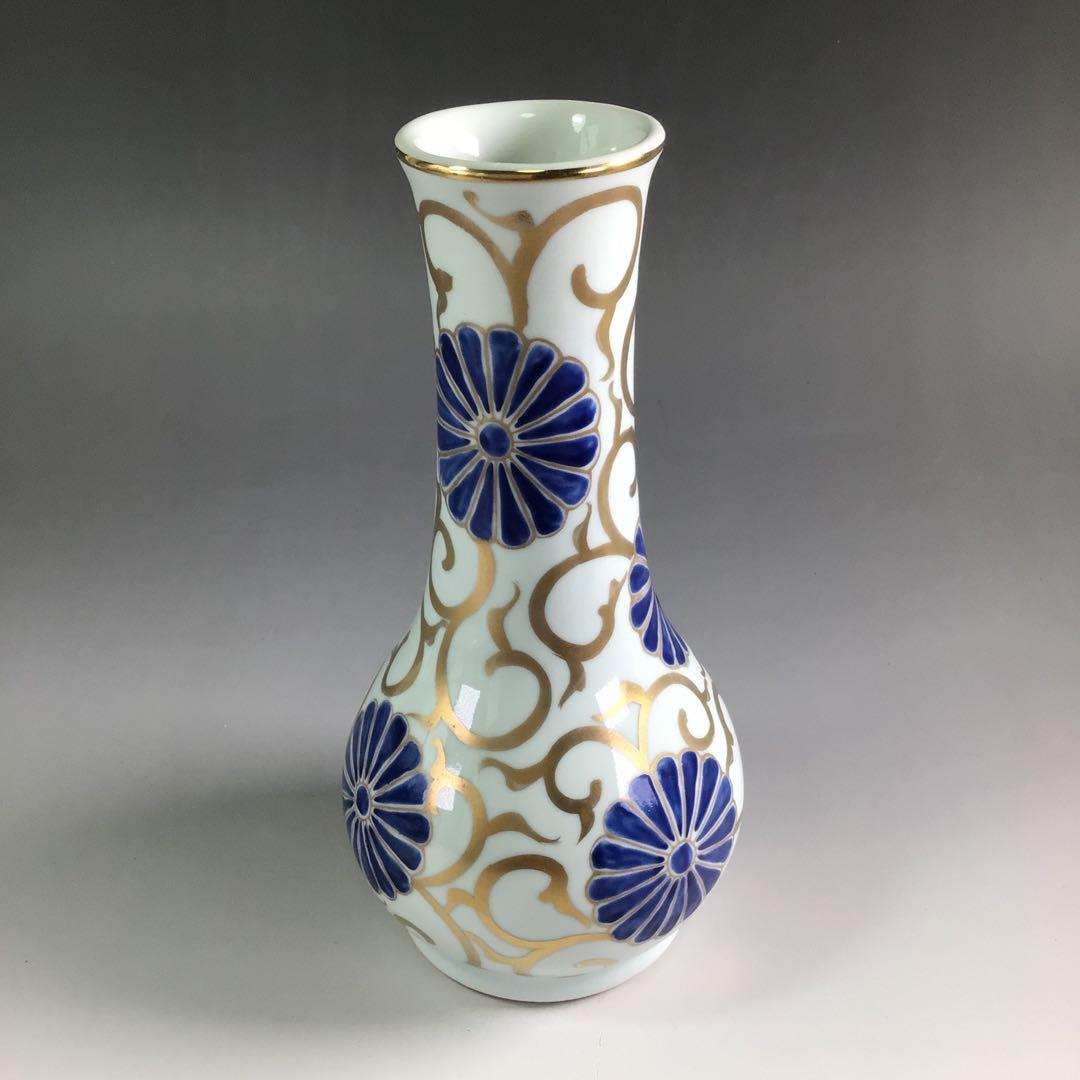 Ｒ４１１　皆具　『平安　手塚玉堂造』『金彩色絵唐草文』　共箱　茶道具