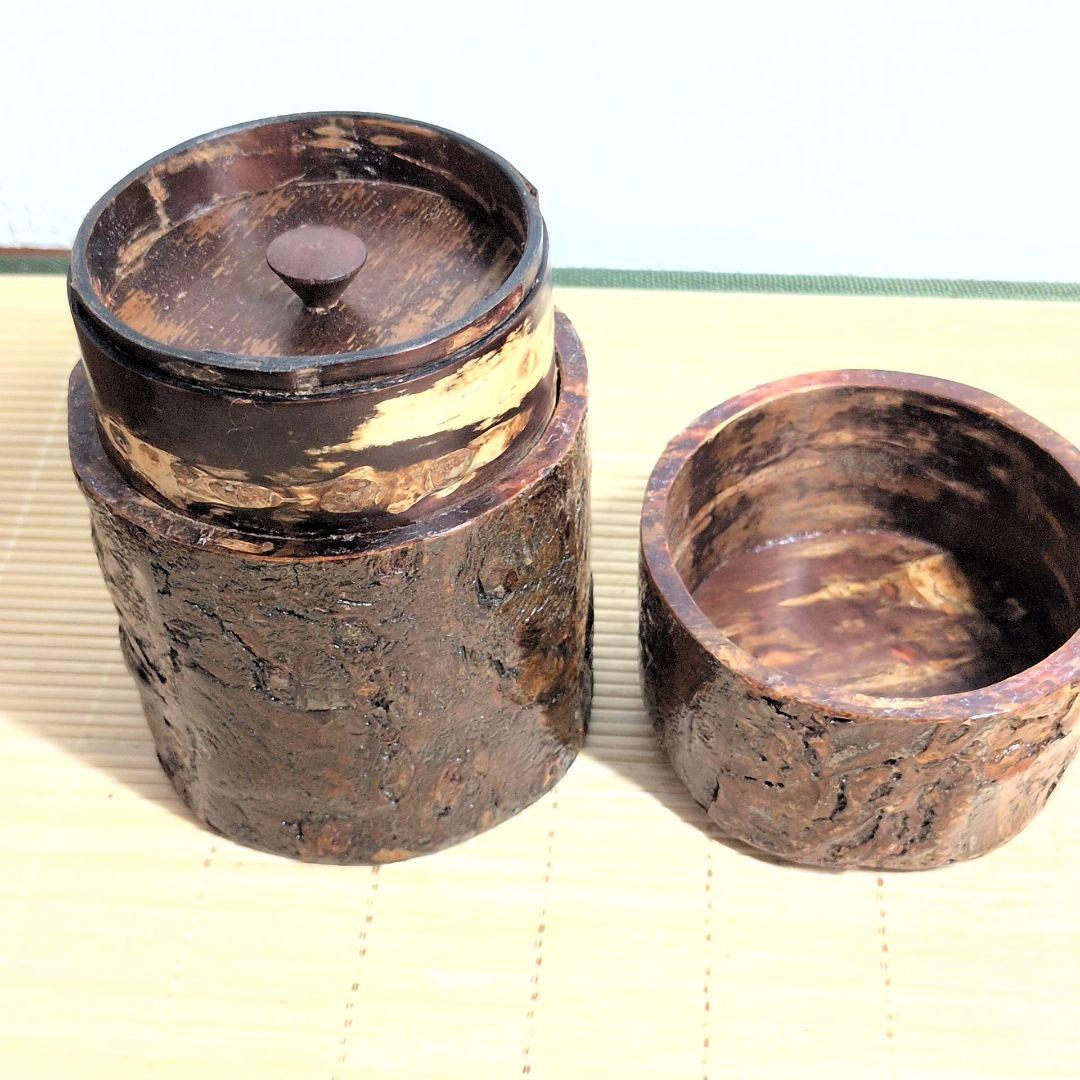秋田 角館 樺細工 桜皮細工 茶筒 茶入 煎茶道具 伝統工芸品