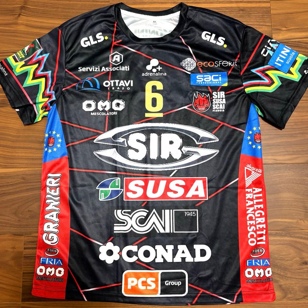 【激レア/新品】セリエA ペルージャ ジャネッリ選手応援シャツ　フルロゴ入り