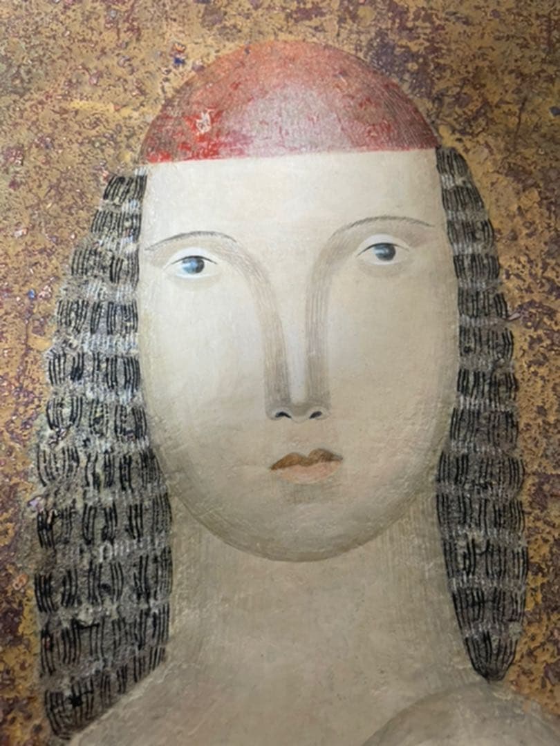 河村純一郎『遠い日』ミクスドメディア F4 原画 真作保証 1点もの