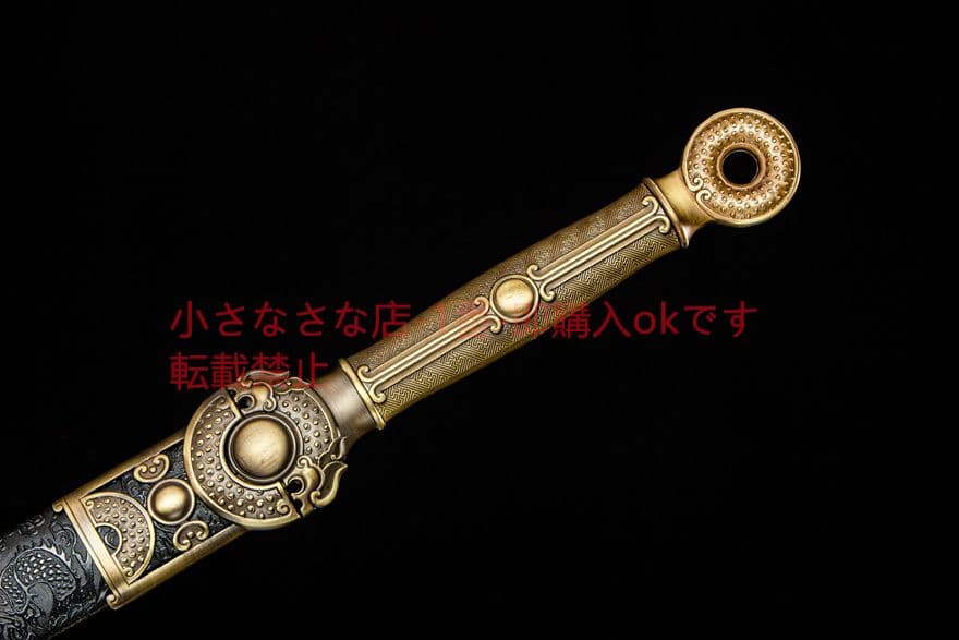 サンゴールド刺繍春刀-高性能マンガン鋼 古兵器 刀装具　日本刀　模造刀 居合刀