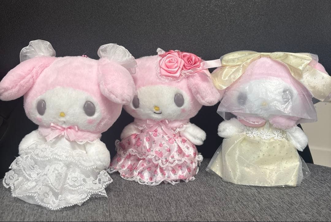 【3種セット】レディマイメロディ マスコットホルダー ピンク ホワイト サンリオ