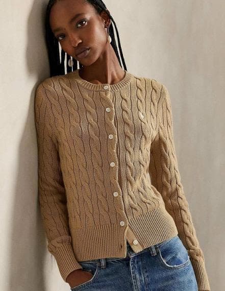 ✨極美品✨POLO RALPH LAUREN 太ケーブルコットンカーディガンQR