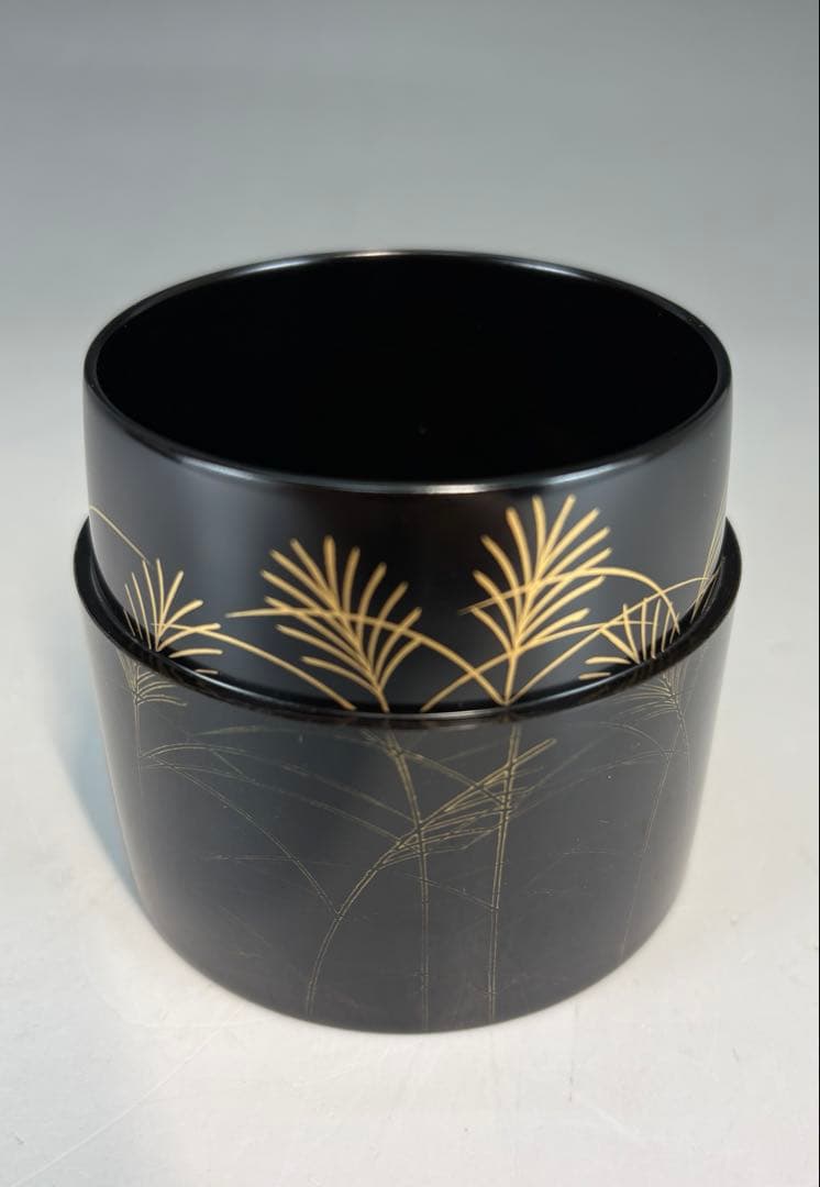 【中古品】中村宗悦造　月に雁蒔絵中次棗（共箱）USED〈税込•送料込〉