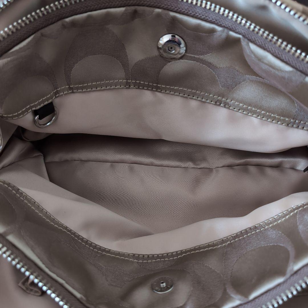 COACH ベージュ ブラウン バッグ