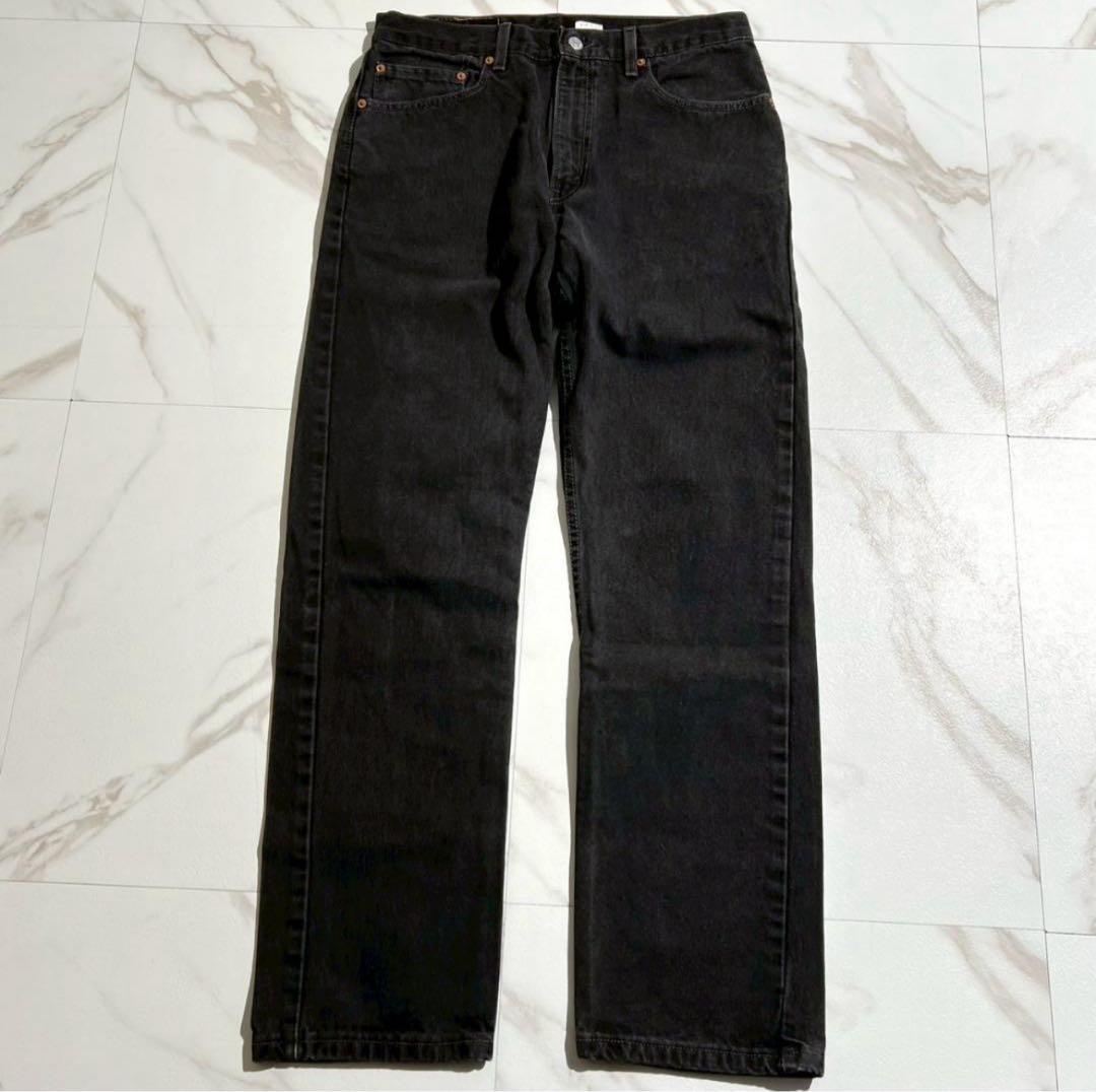 希少 90s 00s USA製 リーバイス505 後染めブラック　ブラックデニム