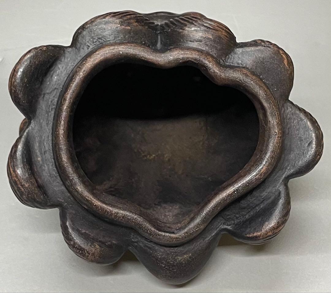 古備前　玉乗り　獅子香炉 　bg410