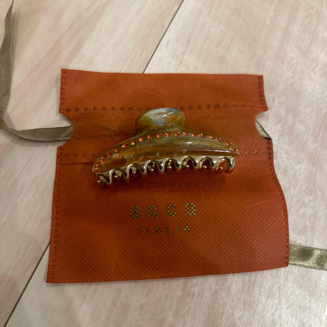 美品★acca ティアラクイーン オレンジ×ターコイズブルー マーブル M