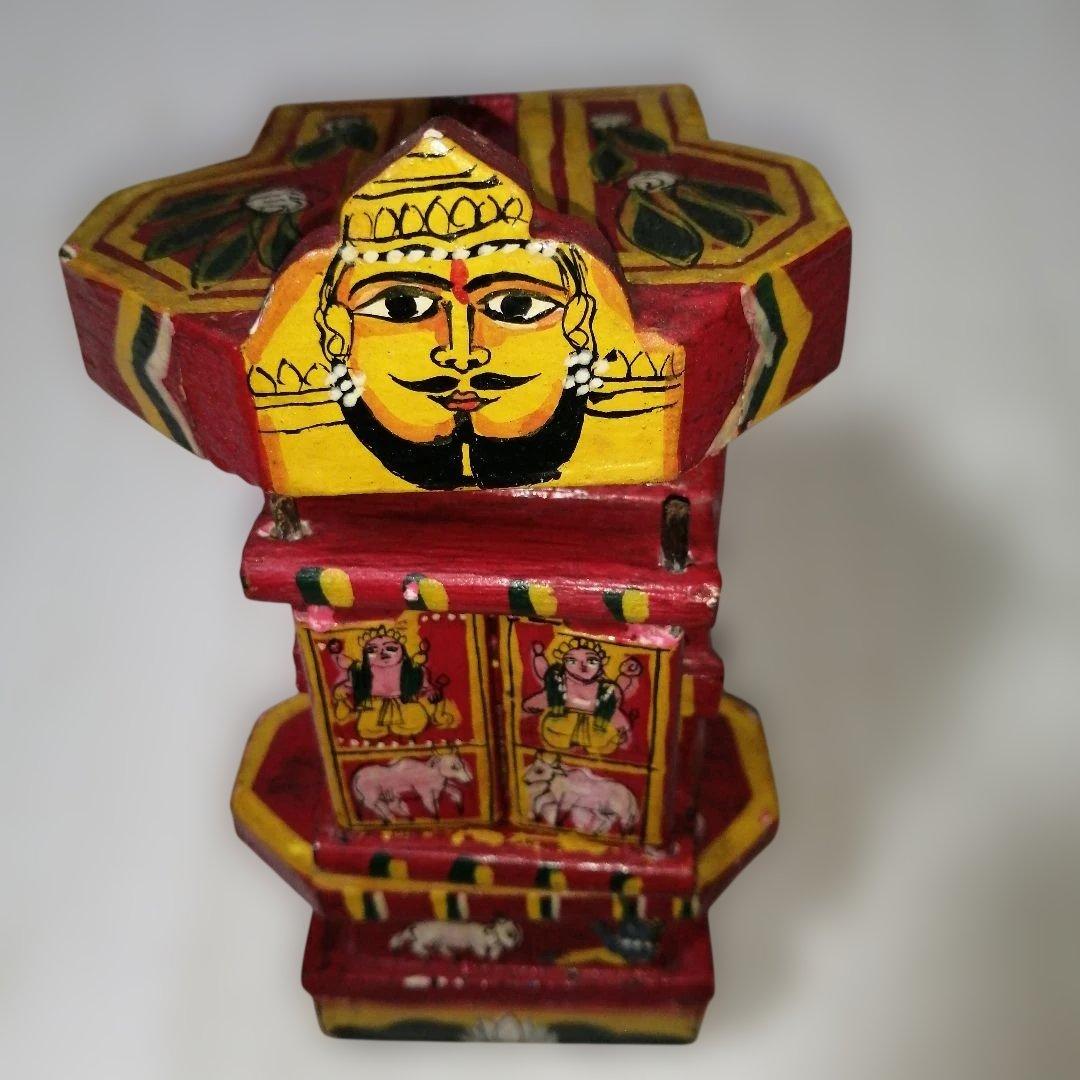 インドの神様 木製工芸品ハンドメイド@ヨガ神殿神話仏像