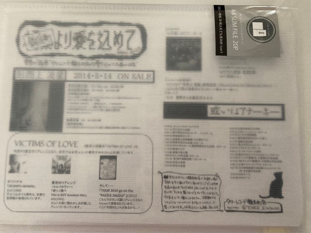 【同梱おまけ】BUCK-TICK フライヤー タワレコ錦糸町