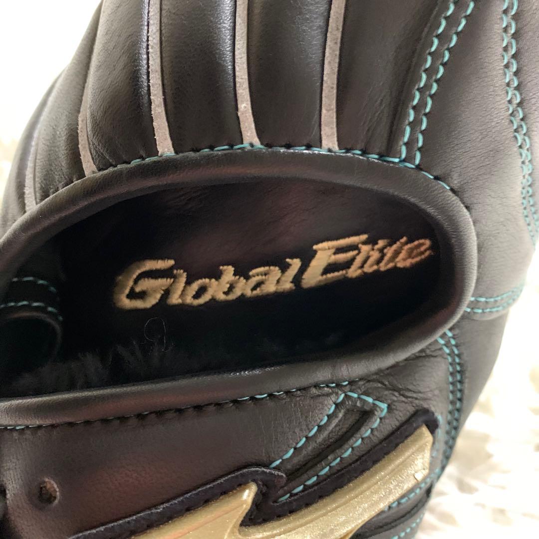 美品■ミズノ グローブ クラブ ブラック 軟式用 ゴールデンエリート