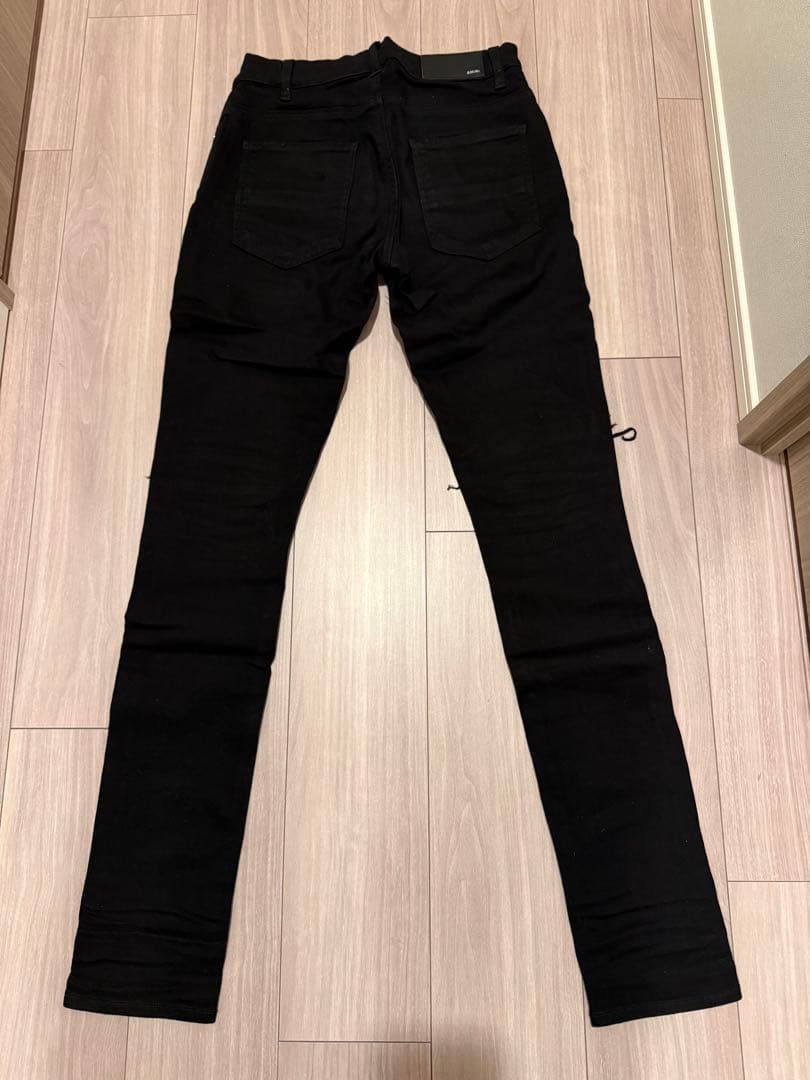 AMIRI アミリ MX1 デニム ブラック 30 レザーパッチ