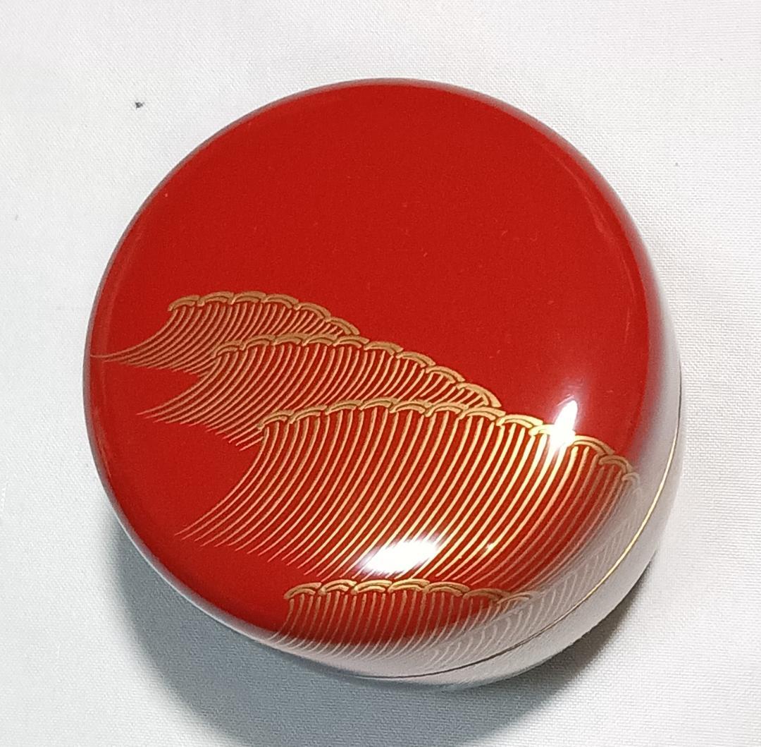 茶道具　輪島塗　蒔絵師　比古田外記作　曙蒔絵中棗　美術品級　美品！！