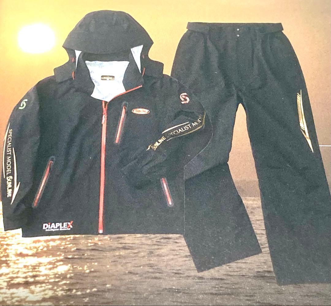 サンライン　フィッシングスーツ　上下Lサイズ　がまかつ　ロッドケース