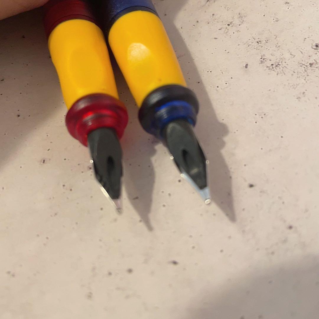 【4本セット】Pelikan PELIKANO junior 万年筆 青　赤