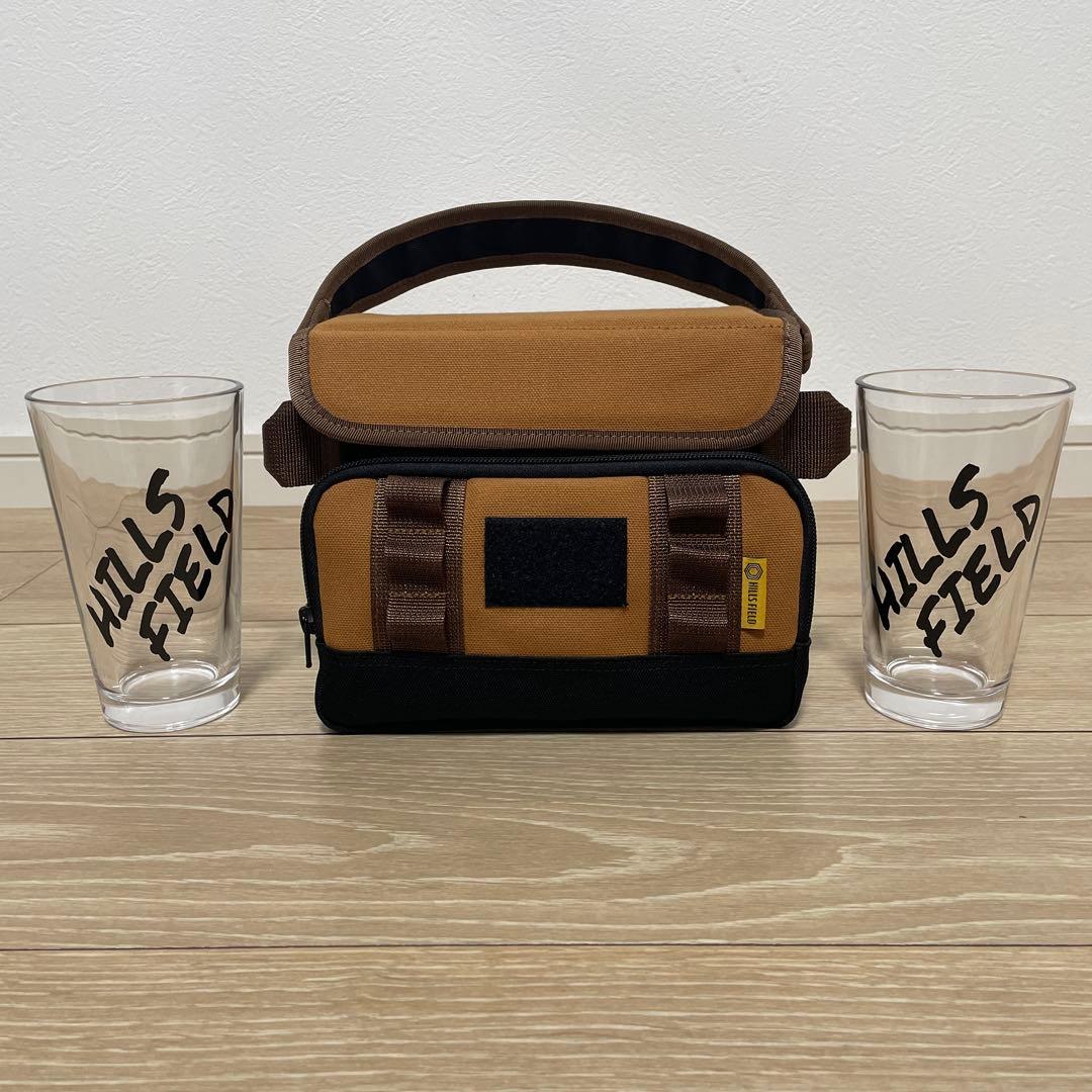 Hillsfieldヒルズフィールドグラスケース＋パイントグラス2個セット