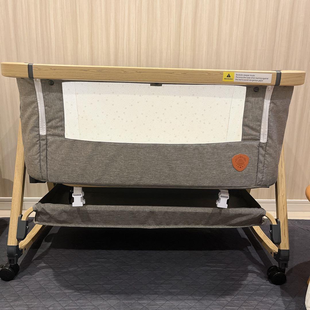 まる【人気】HZDMJベビーベット　グレー　持ち運び可能