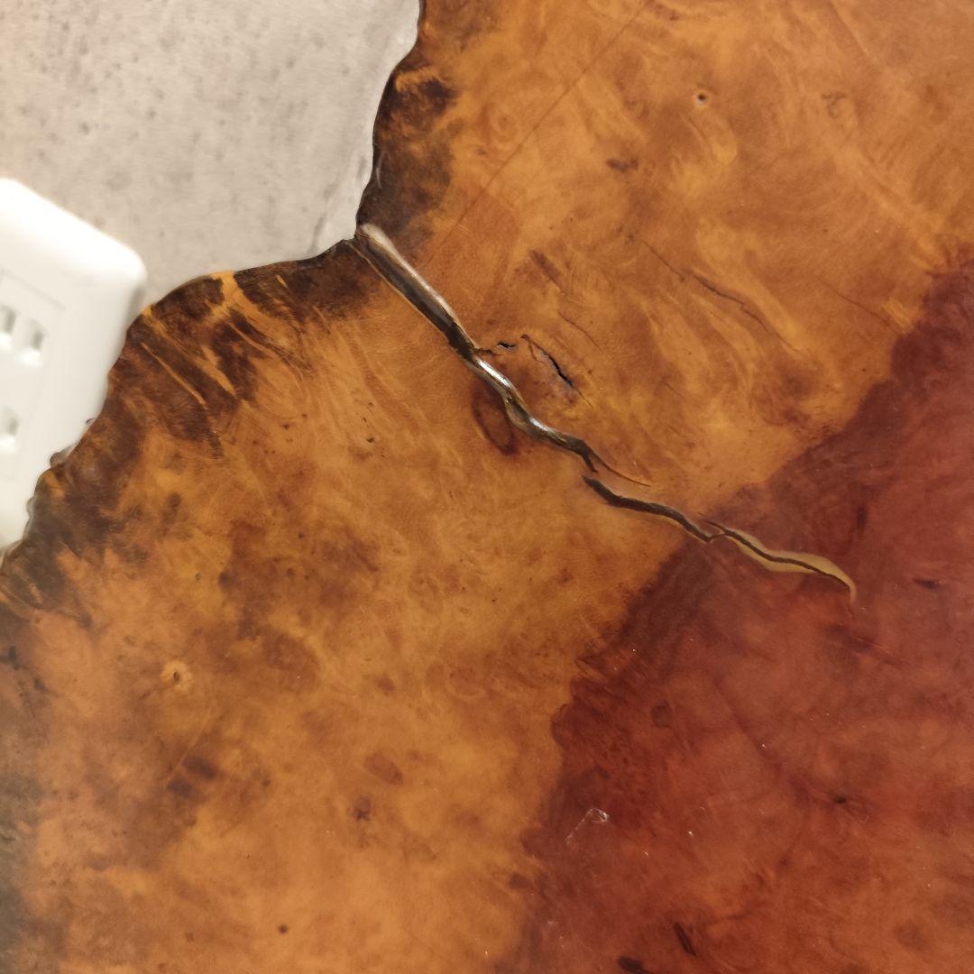 希少 花梨 唐木 テーブル 一点物 銘木 一枚板 瘤杢 花台 ローテーブル