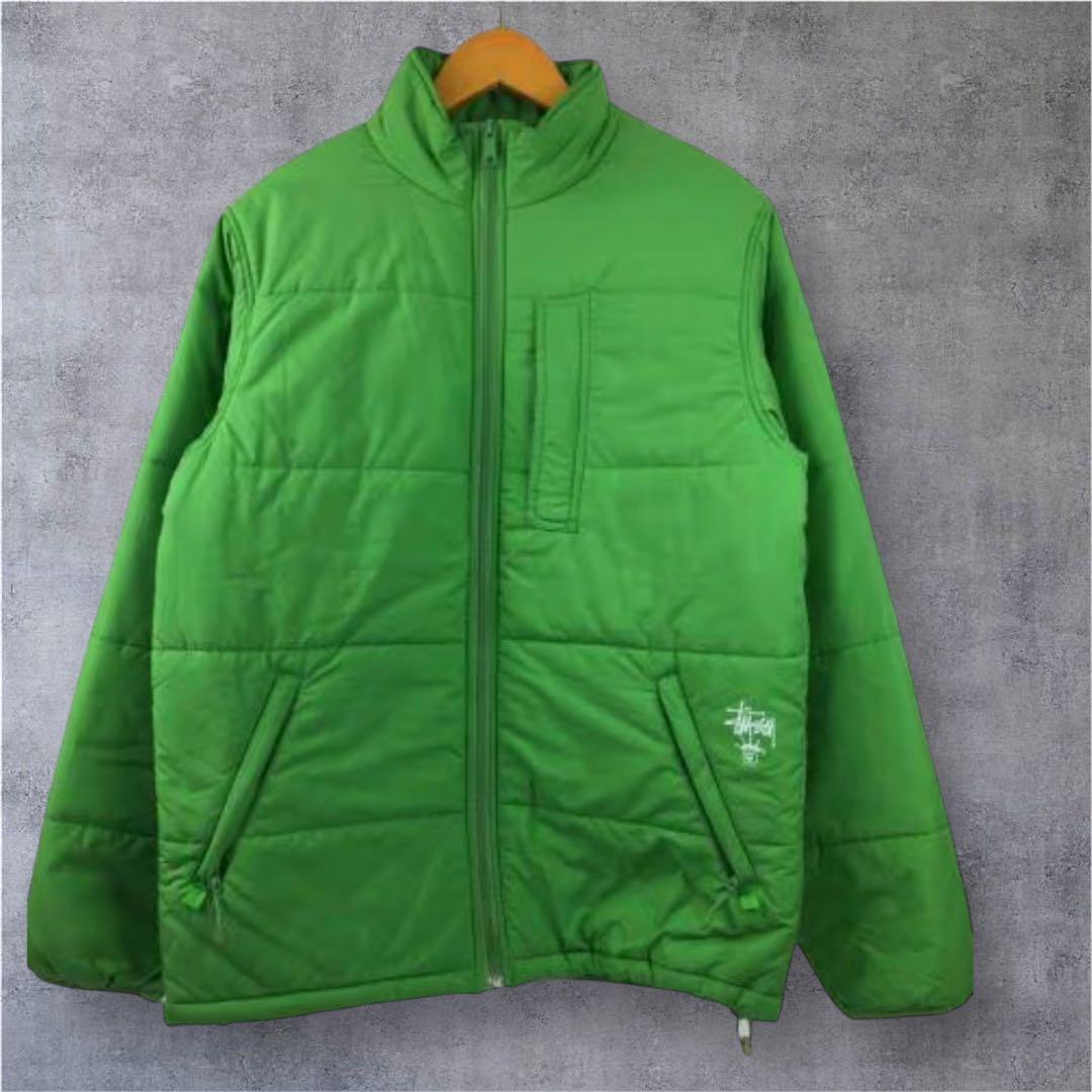 OLD STUSSY ダウンジャケット 黄緑 ステューシー　90s 00s